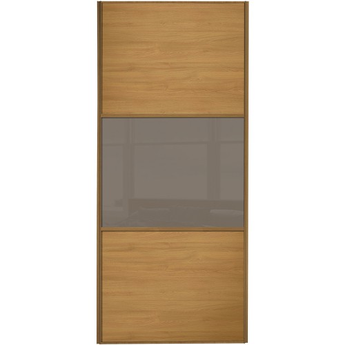 Classic 3 Panel - Oak Cappuccino Glass Oak Frame Classic 3 Panel - Oak Cappuccino Glass Oak Frame