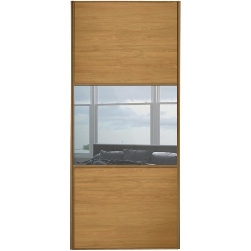 Classic 3 Panel - Oak Mirror Oak Frame Classic 3 Panel - Oak Mirror Oak Frame