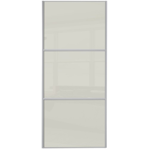 Classic 3 Panel - Arctic White Glass Silver Frame Classic 3 Panel - Arctic White Glass Silver Frame