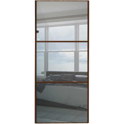 Classic 3 Panel - Mirror Walnut Frame Classic 3 Panel - Mirror Walnut Frame