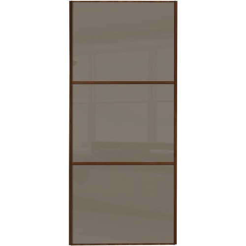 Classic 3 Panel - Cappuccino Glass Walnut Frame Classic 3 Panel - Cappuccino Glass Walnut Frame