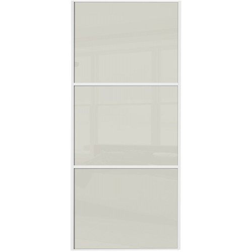 Classic 3 Panel - Arctic White Glass White Frame Classic 3 Panel - Arctic White Glass White Frame