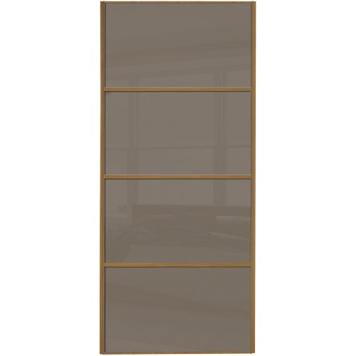 Classic 4 Panel - Cappuccino Glass Oak Frame Classic 4 Panel - Cappuccino Glass Oak Frame