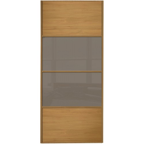 Classic 4 Panel - Oak Cappuccino Glass Oak Frame Classic 4 Panel - Oak Cappuccino Glass Oak Frame