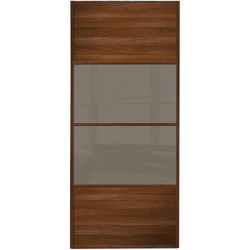 Classic 4 Panel - Walnut Cappuccino Glass Walnut Frame Classic 4 Panel - Walnut Cappuccino Glass Walnut Frame