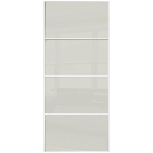 Classic 4 Panel - Arctic White Glass White Frame Classic 4 Panel - Arctic White Glass White Frame