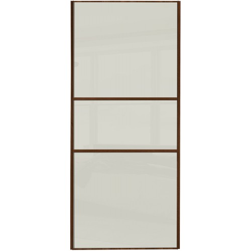 Classic Fineline - Arctic White Glass Walnut Frame Classic Fineline - Arctic White Glass Walnut Frame