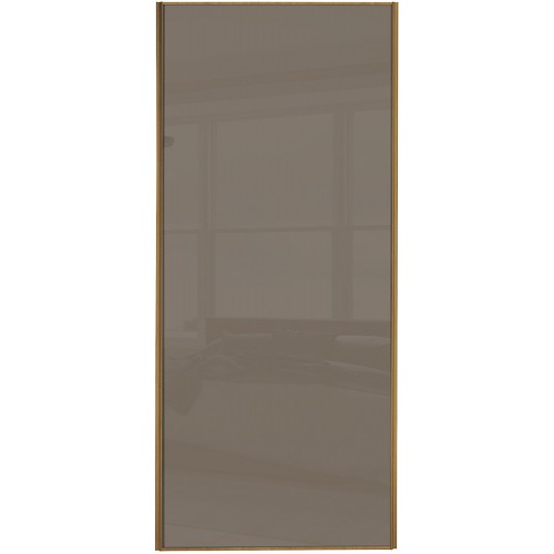Classic Single Panel - Cappuccino Glass Oak Frame Classic Single Panel - Cappuccino Glass Oak Frame