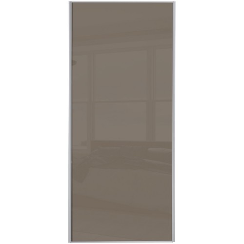 Classic Single Panel - Cappuccino Glass Silver Frame Classic Single Panel - Cappuccino Glass Silver Frame