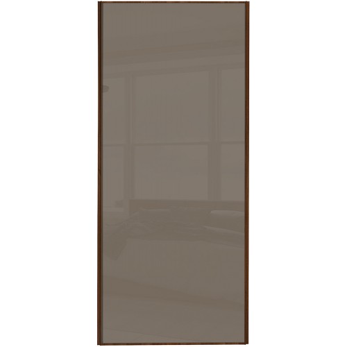 Classic Single Panel - Cappuccino Glass Walnut Frame Classic Single Panel - Cappuccino Glass Walnut Frame