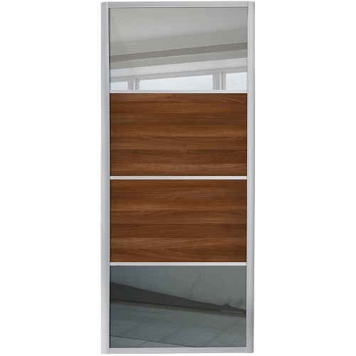 Ellipse 4 Panel - MIrror Walnut Ellipse 4 Panel - MIrror Walnut