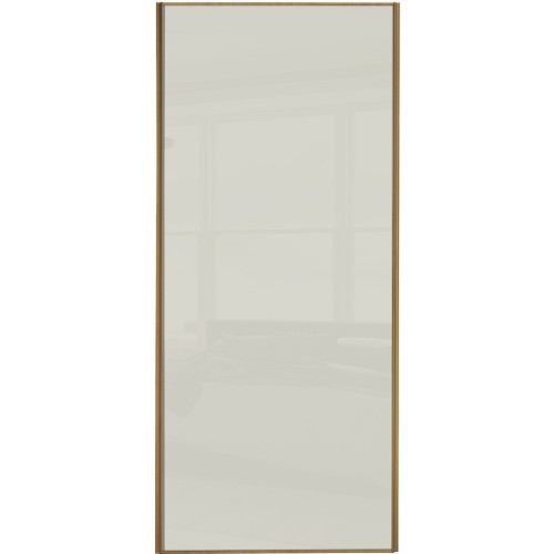 Classic Single Panel - Arctic White Glass Oak Frame Classic Single Panel - Arctic White Glass Oak Frame