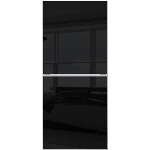 Minimalist 2 Panel - Black Glass