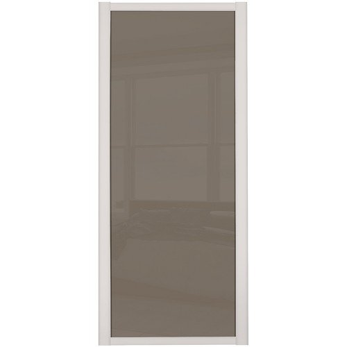 Shaker Single Panel - Cappucino Glass Cashmere Frame