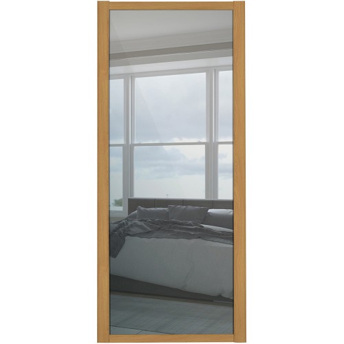 Shaker Single Panel - Mirrored Oak Frame