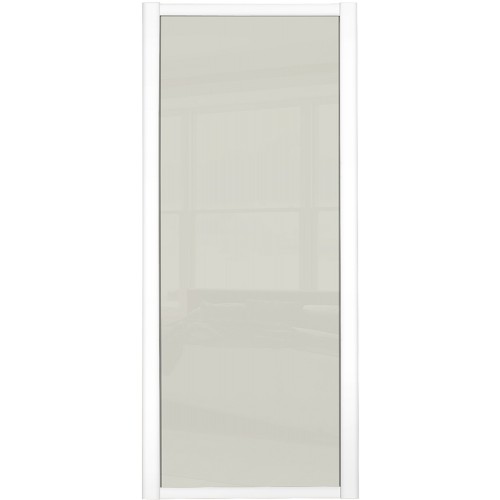 Shaker Single Panel - Arctic White Glass White Frame