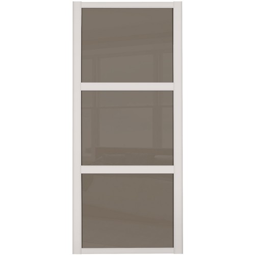 Shaker 3 Panel - Cappuccino Glass Cashmere Frame