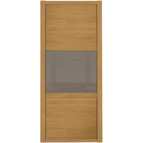 Shaker 3 Panel - Oak Cappuccino Glass Oak Oak Frame