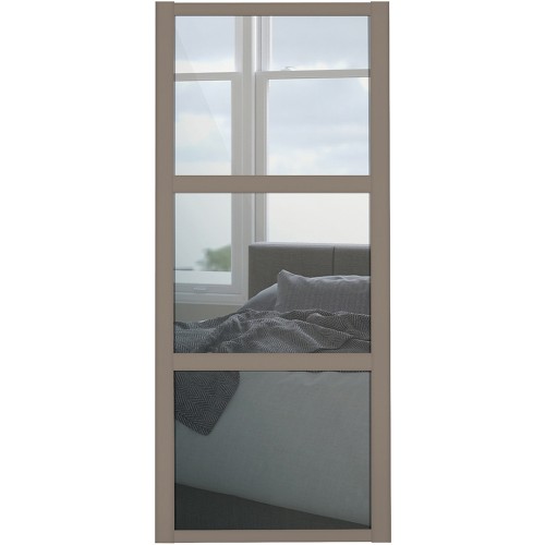 Shaker 3 Panel - Mirror Stone Grey Frame