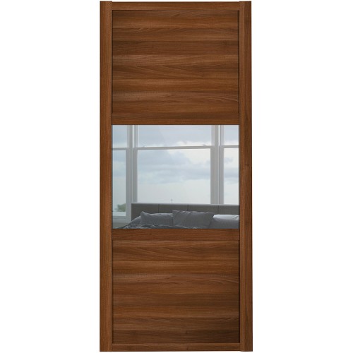 Shaker 3 Panel - Walnut Mirror Walnut Frame