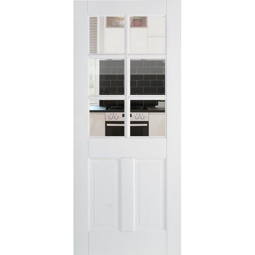 White Canterbury - Clear Glass White Canterbury - Clear Glass